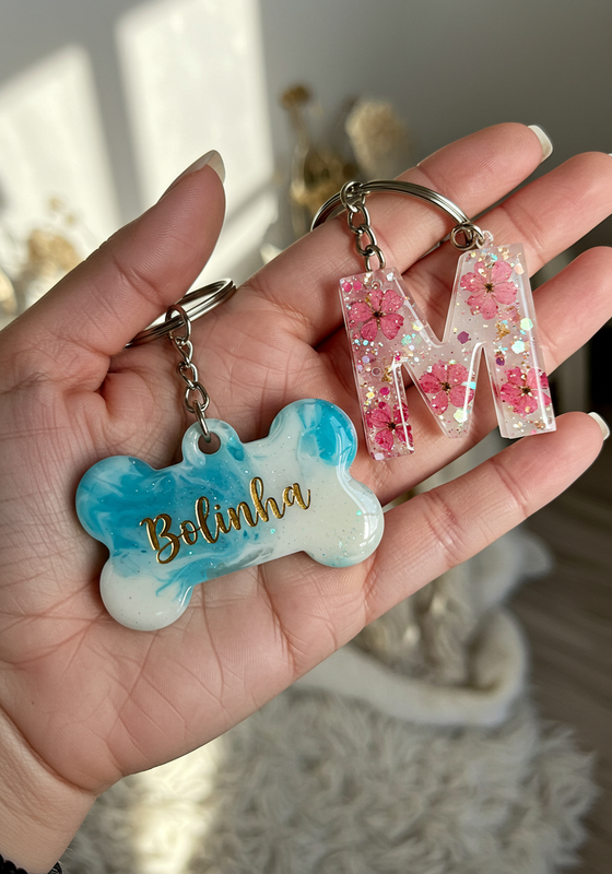 Chaveiros Decorativos em Resina