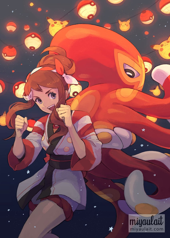 pikachu-hilda-and-grapploct-pokemon-and-