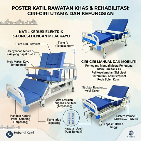 Katil Hospital 5 Fungsi