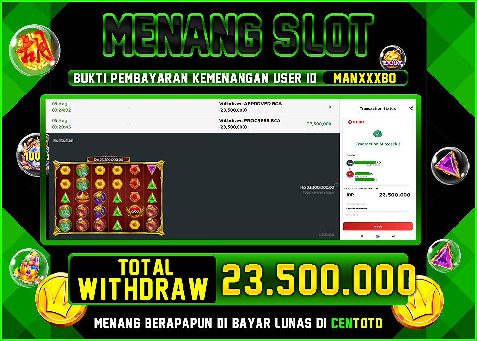 BUKTI JACKPOT LUNAS CENTOTO