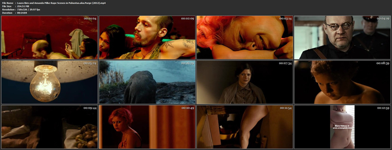 Laura Birn and Amanda Pilke Rape Scenes in Puhastus.aka.Purge (2012).mp4