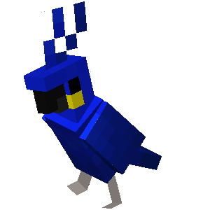 blue minecraft parrot