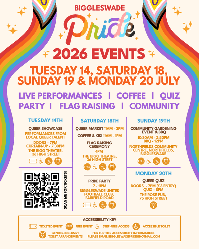 Biggleswade Pride 2026 Programme Overview