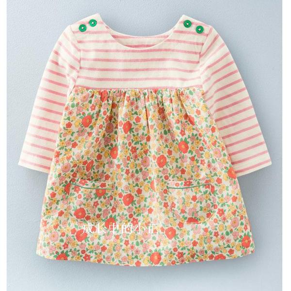 платье полоска и цветы