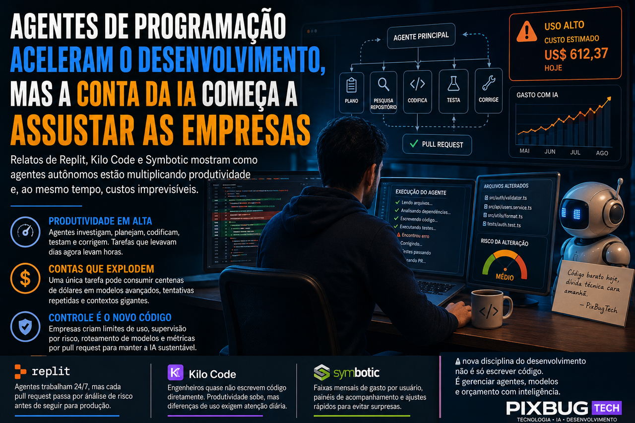 Agentes de programação aceleram o desenvolvimento, mas a conta da IA começa a assustar as empresas