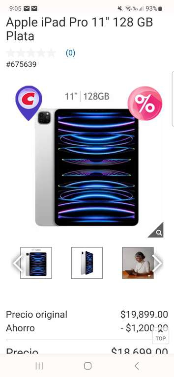 Costco: Apple iPad Pro 11 128 GB Plata (cupón desde la app)