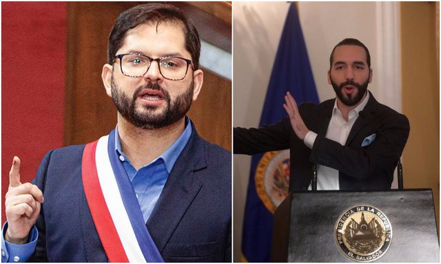 Gabriel Boric y Nayib Bukele