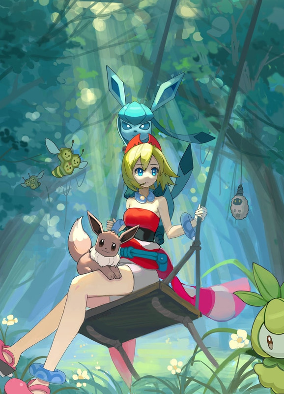 eevee-irida-glaceon-petilil-combee-and-1