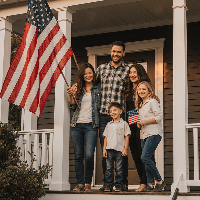 Happy American Family