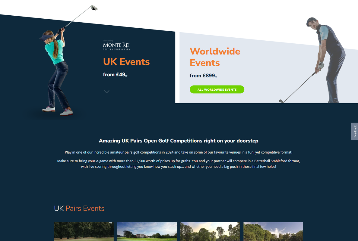 Golfbreaks event hub