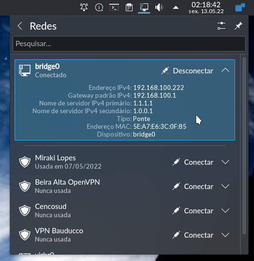BigLinux_rede Bridge_NetworkManager_Virt-Manager_12