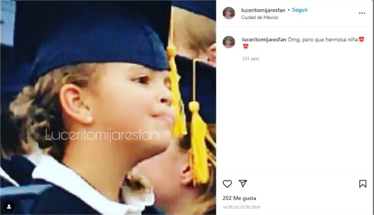 Lucerito Mijares lució divina en una de sus graduaciones de la escuela
