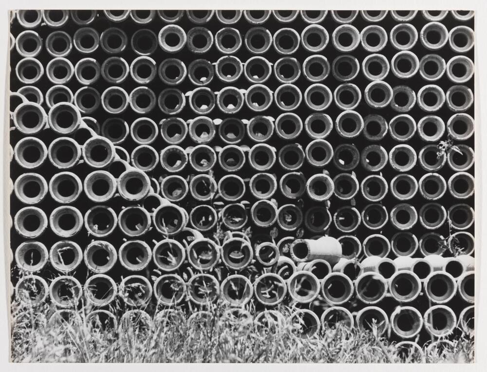 Sameer_Makarius_Stack_of_Sewer_Pipes_1957