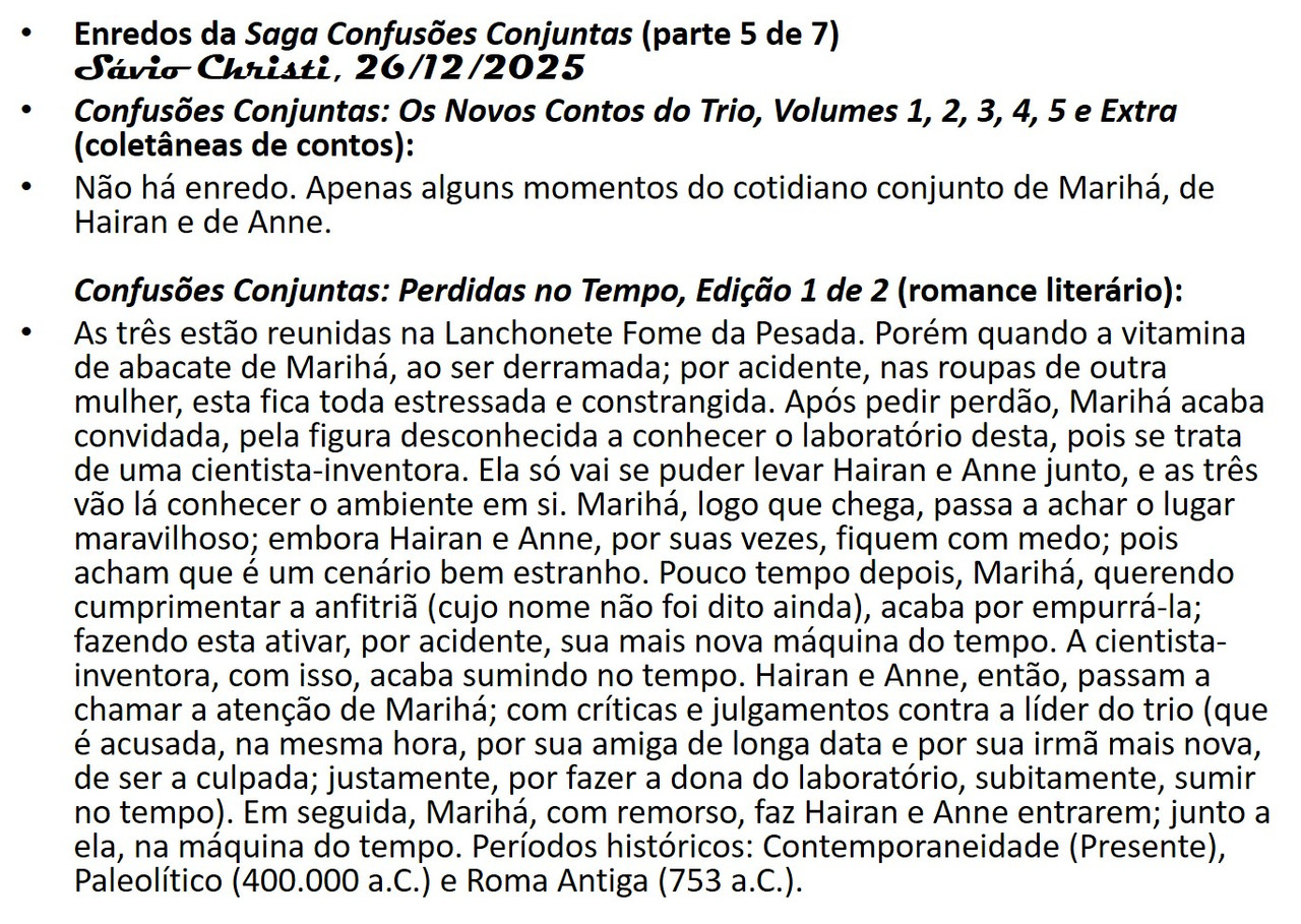 21 Enredos da Saga Confusões Conjuntas e da Saga Contínuas Confusões Conjuntas (parte 5 de 7)