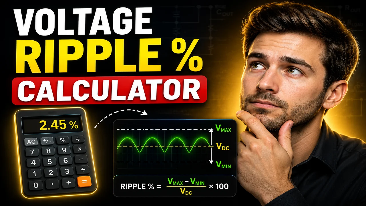 Voltage Ripple Percentage Calculator Utility