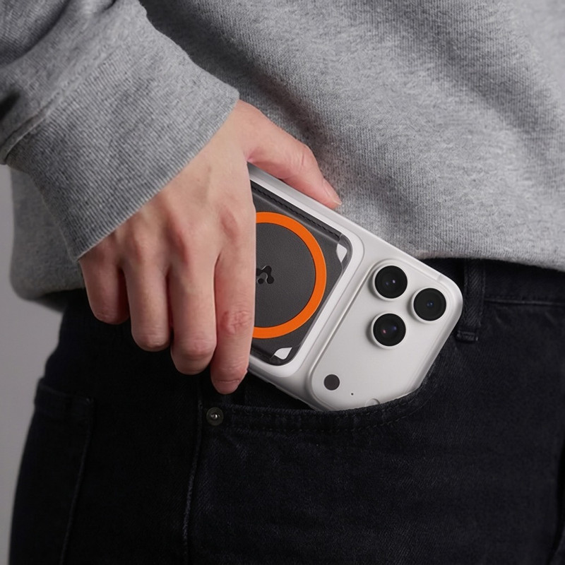 Portofel Spigen Valentinus Wallet MagFit+, 5 carduri, Compatibil MagSafe, Piele ecologica, Calitate premium, Negru imageye 3009421