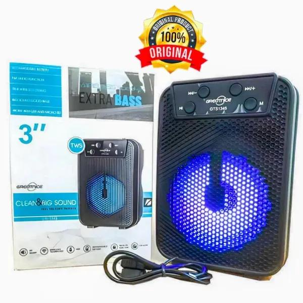 Sleek 15W Mp3 Function Stereo Bluetooth Speaker front view