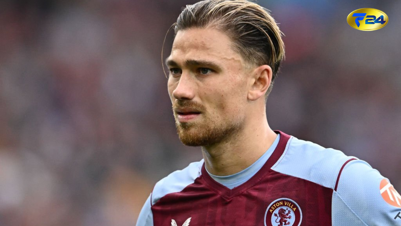 Matty Cash playing with Aston Villa
