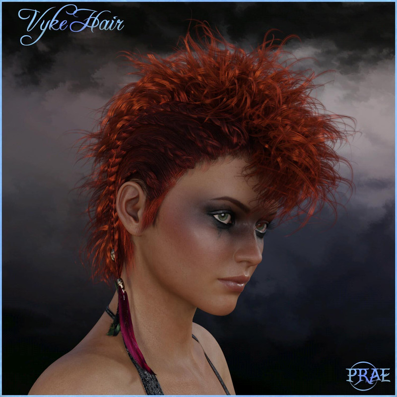 Prae Vyke Hair For G8 Daz