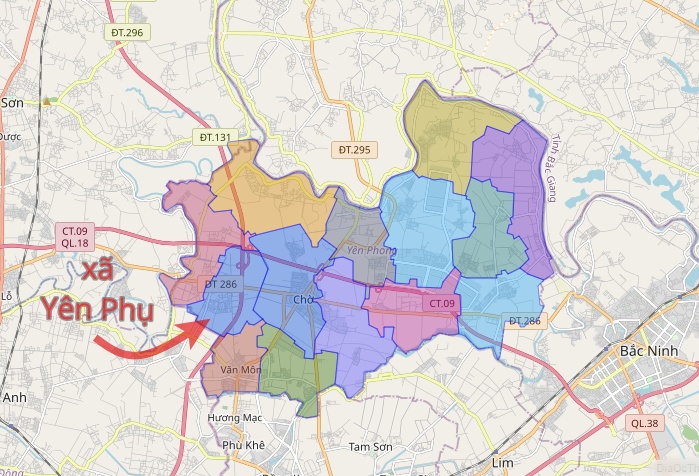 Bản đồ quy hoạch sử dụng đất xã Yên Phụ, huyện Yên Phong, Bắc Ninh đến năm 2030 (đã phê duyệt)