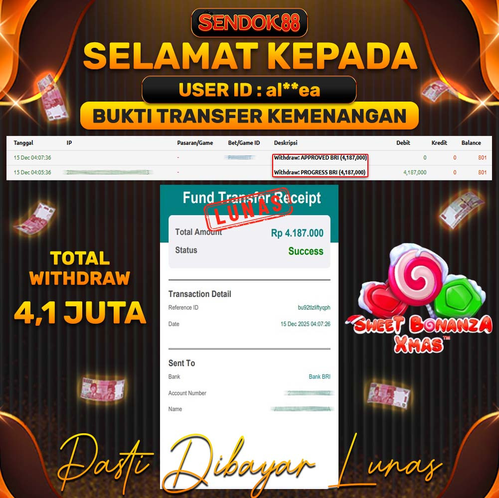 SENDOK88 JEPE! SWEET BONANZA XMAS Rp 4.187.000,- LUNAS!