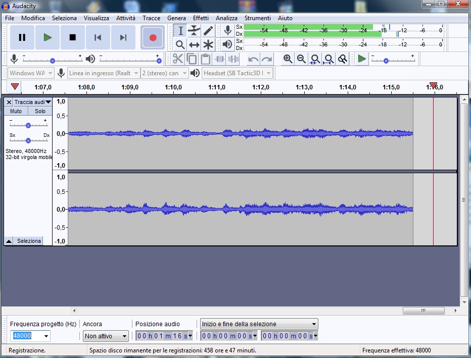 1-audacity settings while recording
