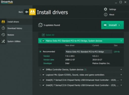 DriverHub version 1.2.0.5125 DriverHub version 1.2.0.5125