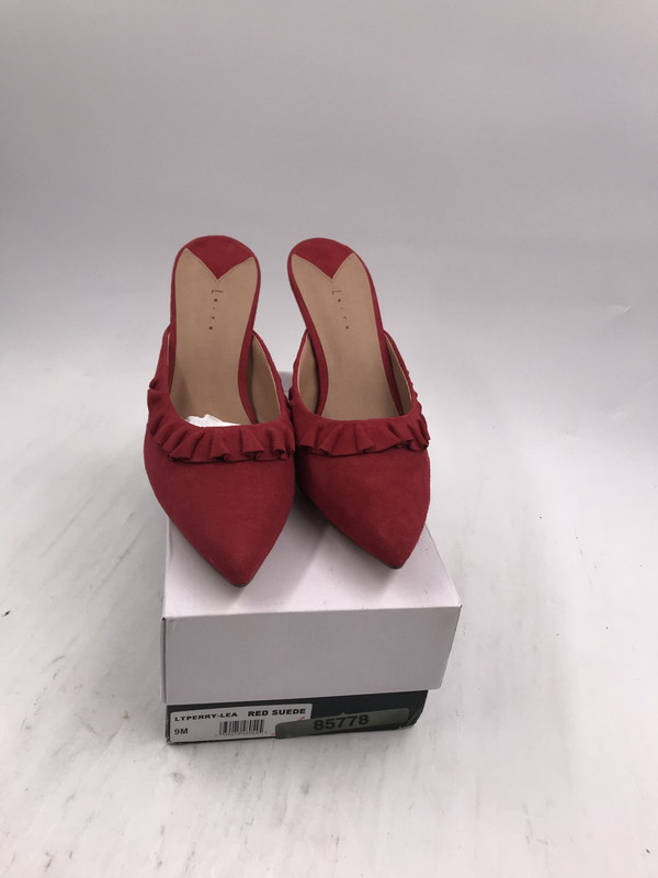 LEITH LTPERRY-LEA RED SUEDE HEELS 85778 US 9M WOMENS EU 41