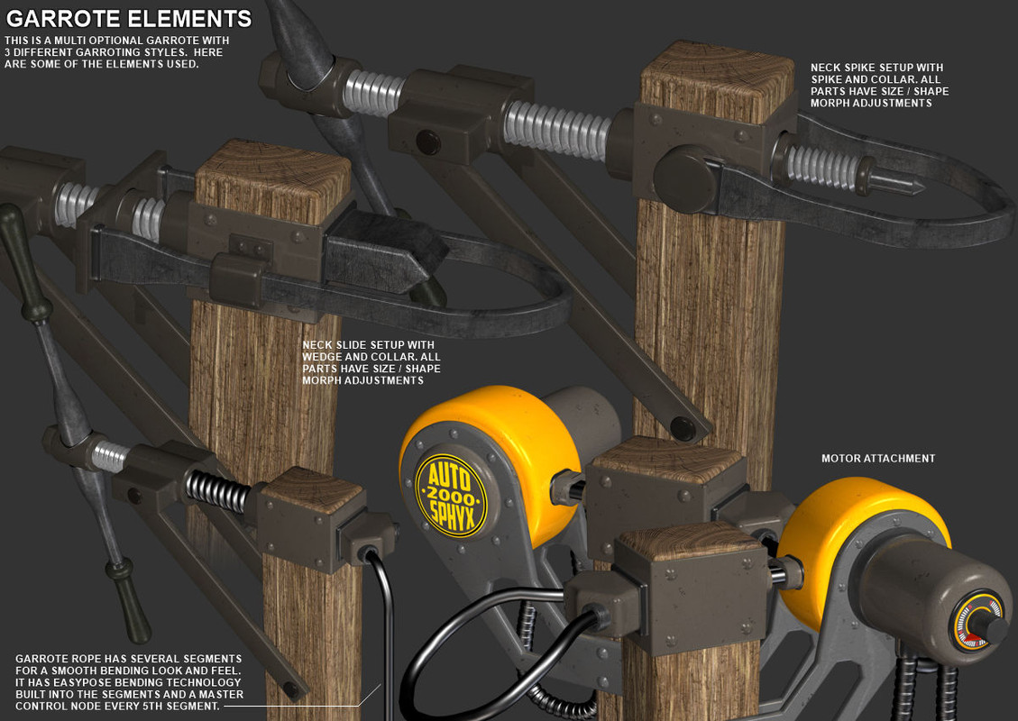 Terminus 5 Garrotes - Equipment Pack 1 - for DazStudio