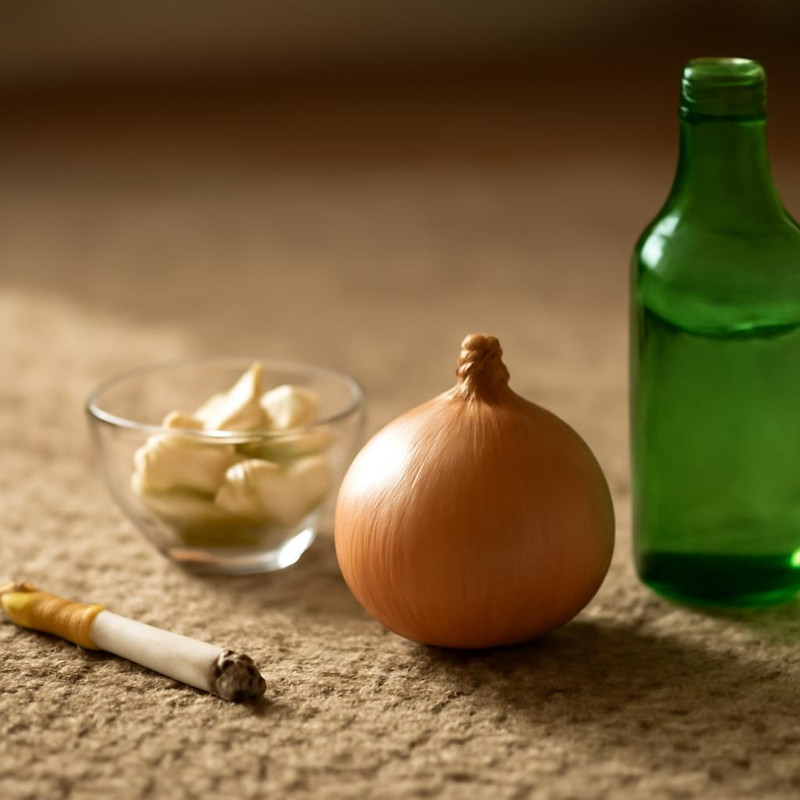 Различные источники запахов на ковровом покрытии