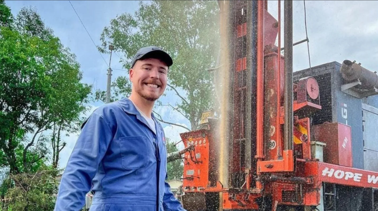 MrBeast se hace viral por construir 100 pozos de agua en África