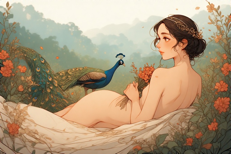 Nude-woman-reclining-youthful