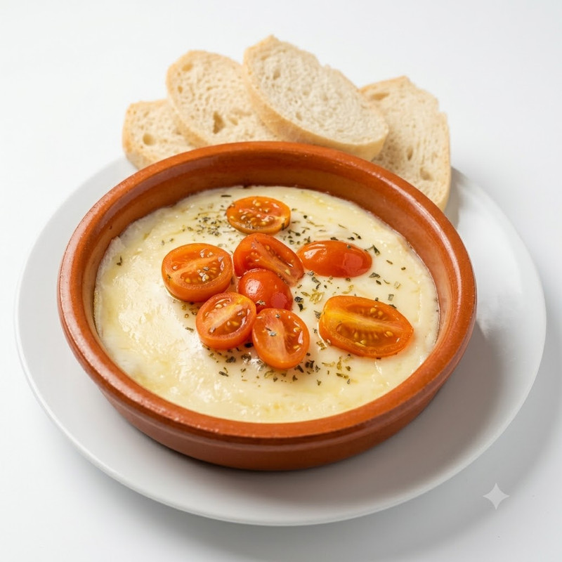Provolone Con Tomate Seco Y Orégano