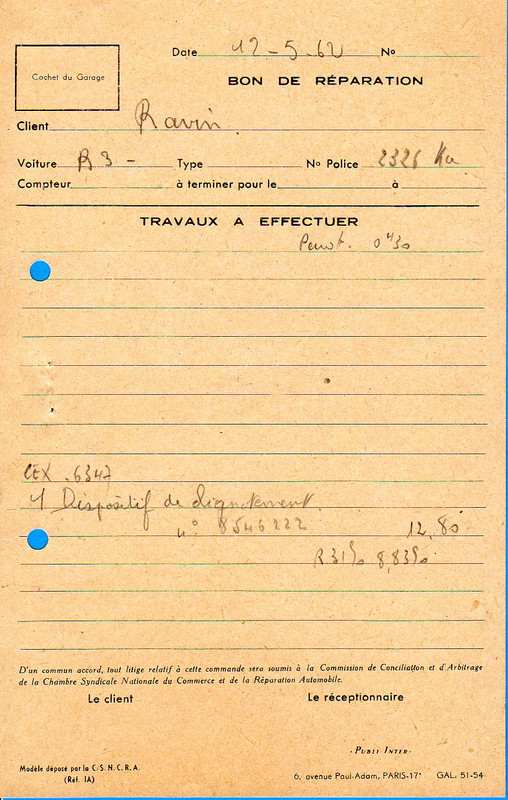 1962-05-12 - R3 Ravin (19) carton atelier centrale clignotant