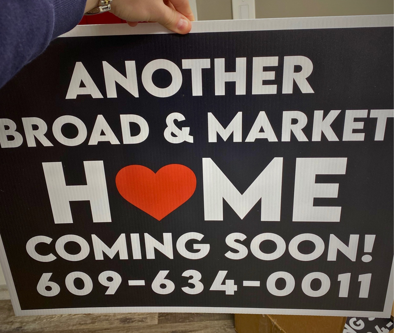 Real estate yard sign example