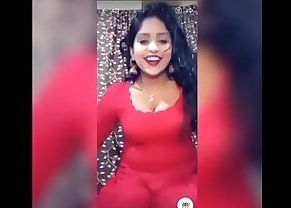 Sexy dance of tango girl boobs pressing