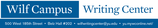 The Wilf Campus Writing Center Logo