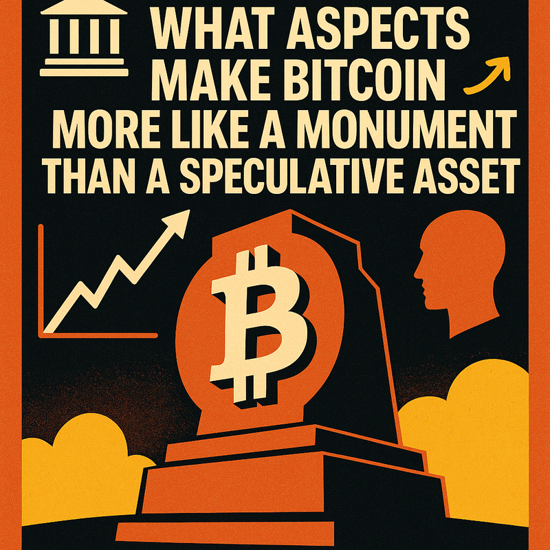 What aspects make Bitcoin more like a monument than a speculative asset