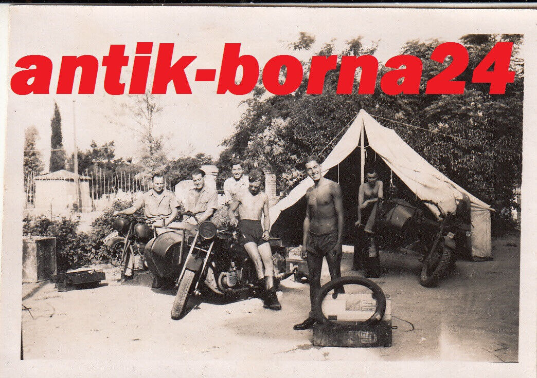 Foto LW Soldat Motorrad Griechenland Bandenkampf Partisanen Einsatz Greece1943 (3)