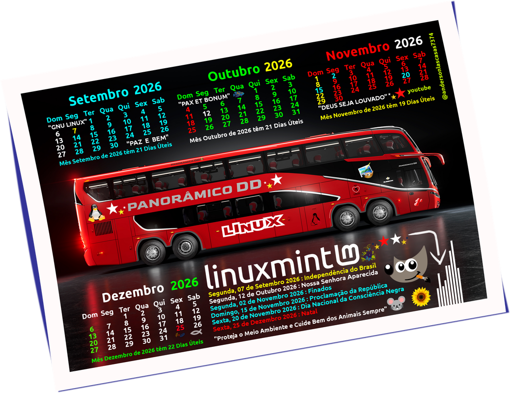 Busscar DD Panoramico NB1 Lateral Direita Calendarios SOND 2026 Extra Polaroid Operator Navy Image M