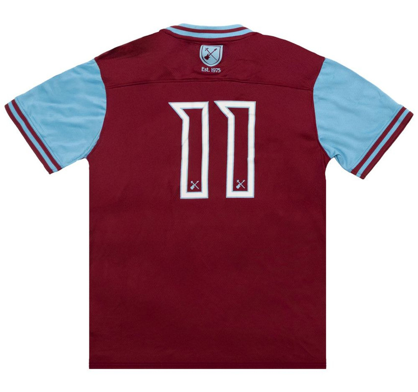 4664 iron maiden x west ham 50th anniversary home shirt b1