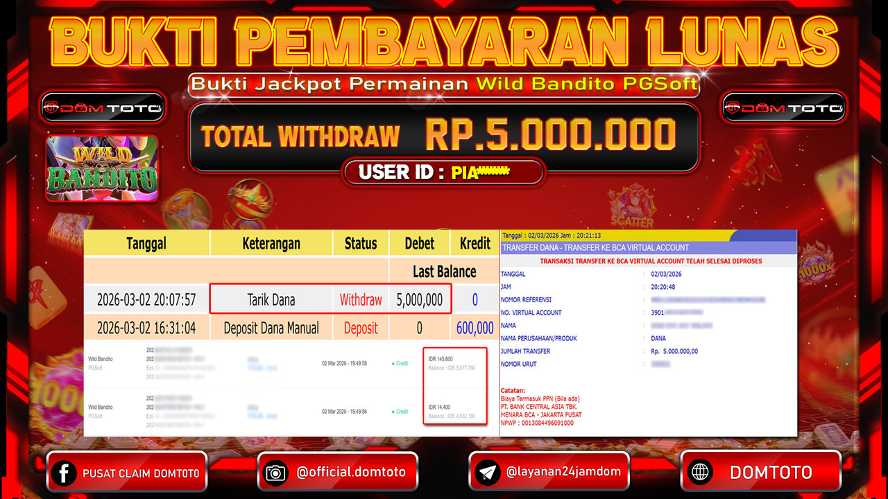 JACKPOT SLOT Mahjong Ways PGSoft 02 MARET 2026
