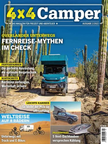 Cover: 4x4 Camper Das Magazin für Freizeit und Abenteuer No 02 2022