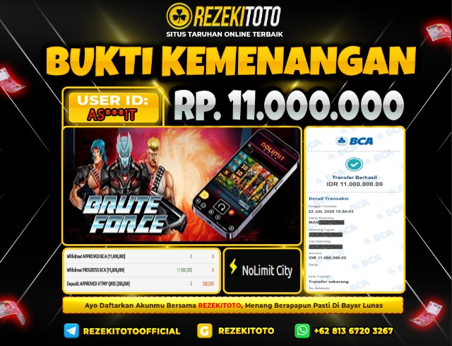 BUKTI KEMENANGAN 22 JULI 2025 BRUTE FORCE 11 JUTA  