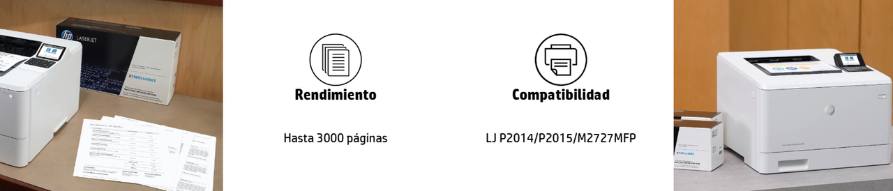 Gráfico mostrando la calidad de impresión del tóner HP.