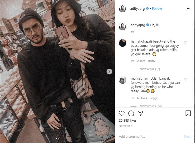 Aditya Prayoga dan pacar barunya