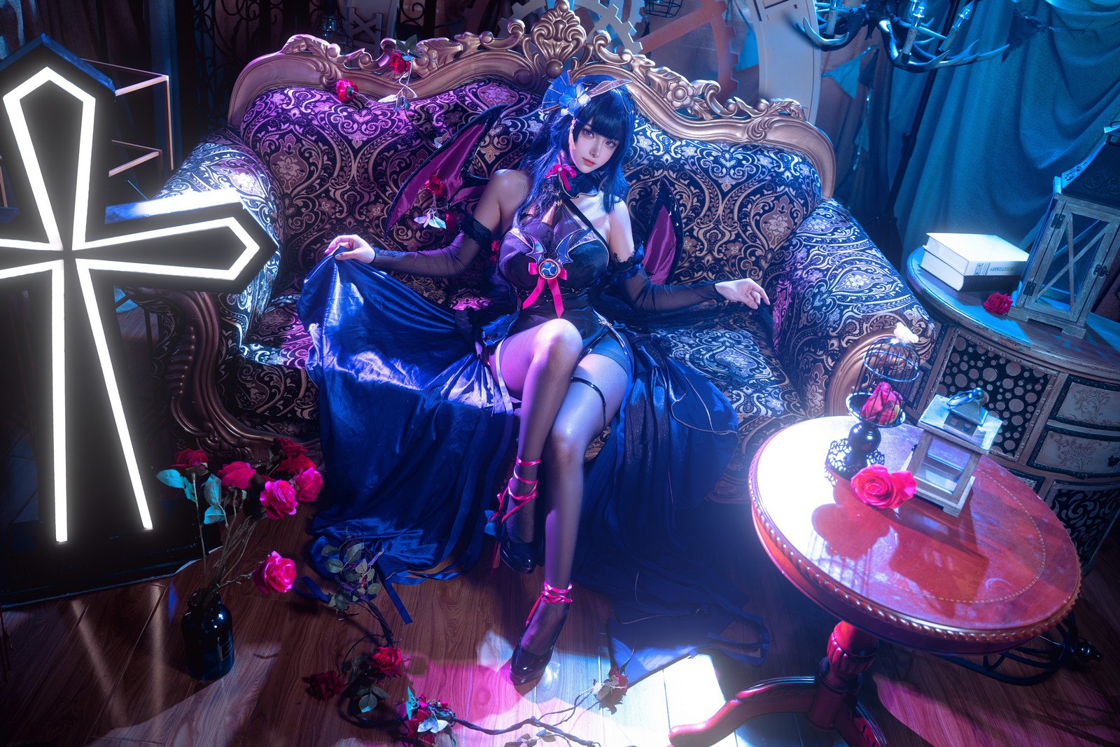 Seya-狮砸 – 雷电将军 魅魔 Cosplay 高清写真（12P-187MB）插图2