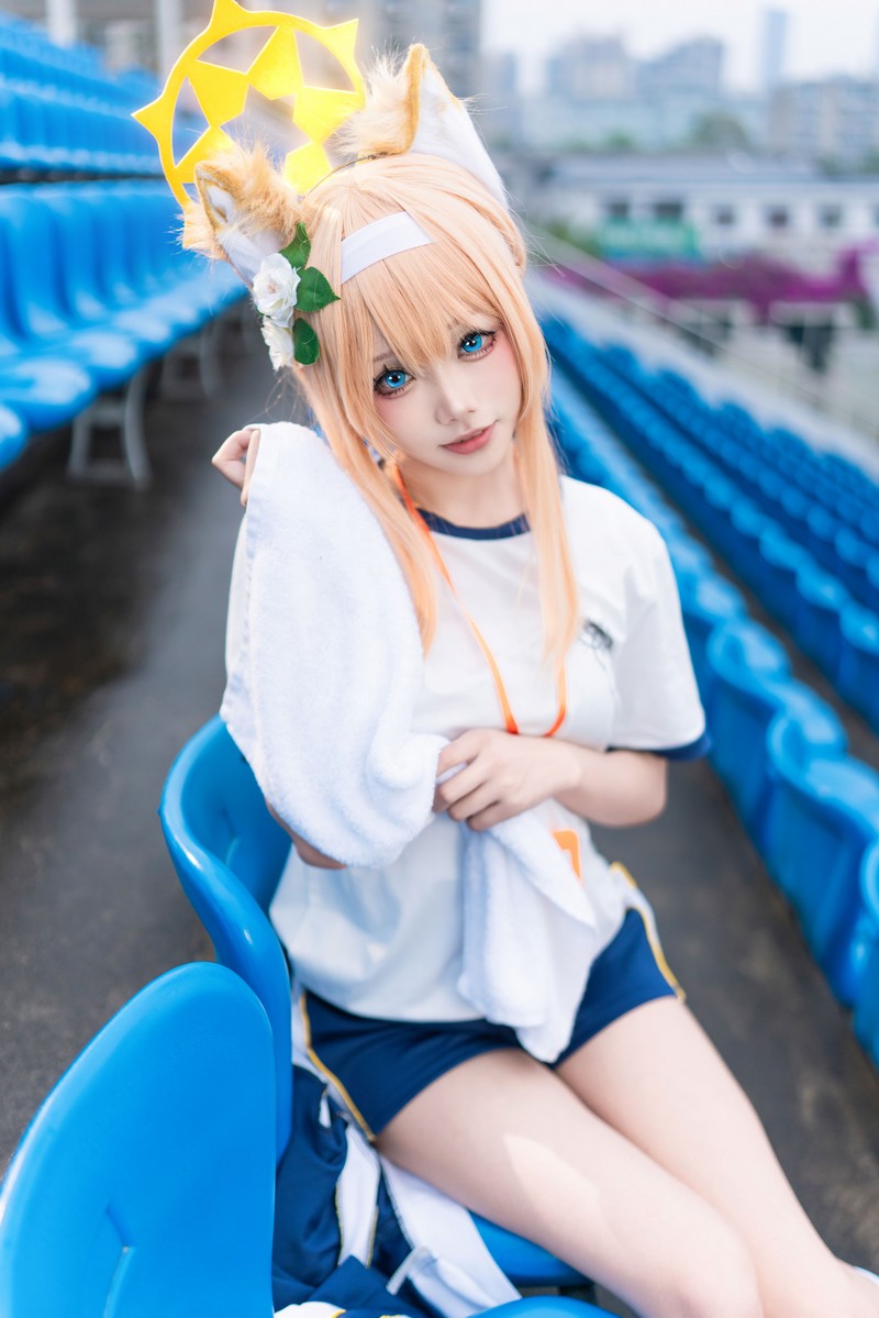 艾西Aiwest 碧蓝档案伊落玛丽体操服Cosplay写真图集 高清美图 44P (178MB)插图3