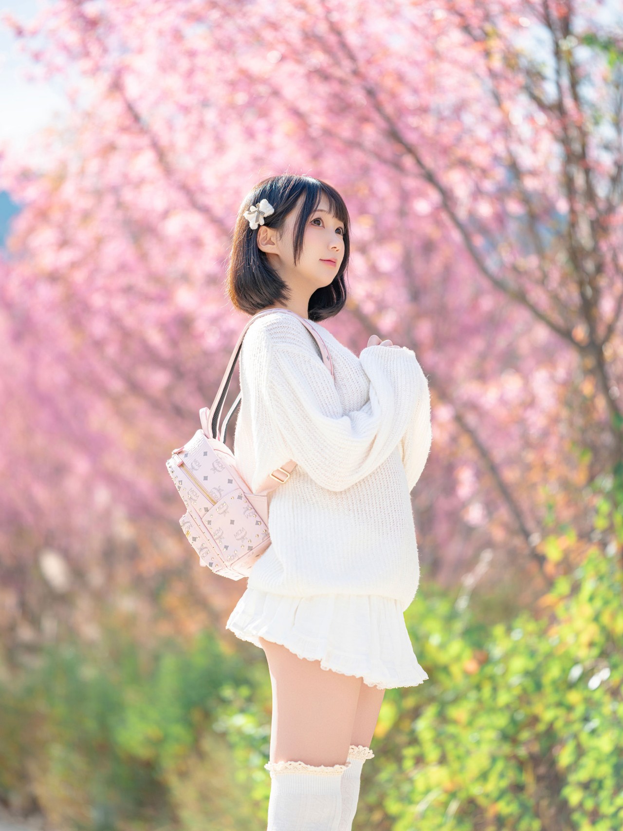 nagisa 魔物喵《樱花树下》写真，清新优雅的气质美女插图