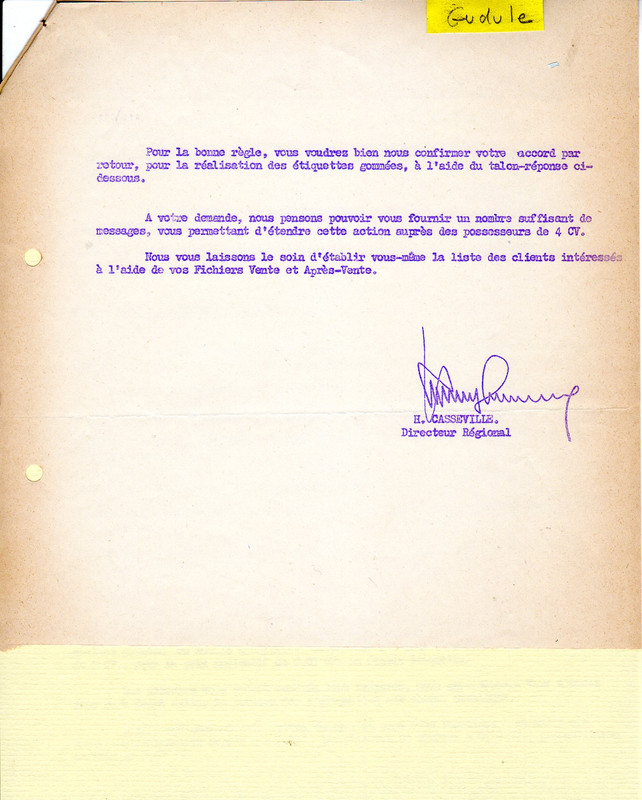 1961 05-26 - R4 - opération postale DCZ-EST Dijon Renault (2)